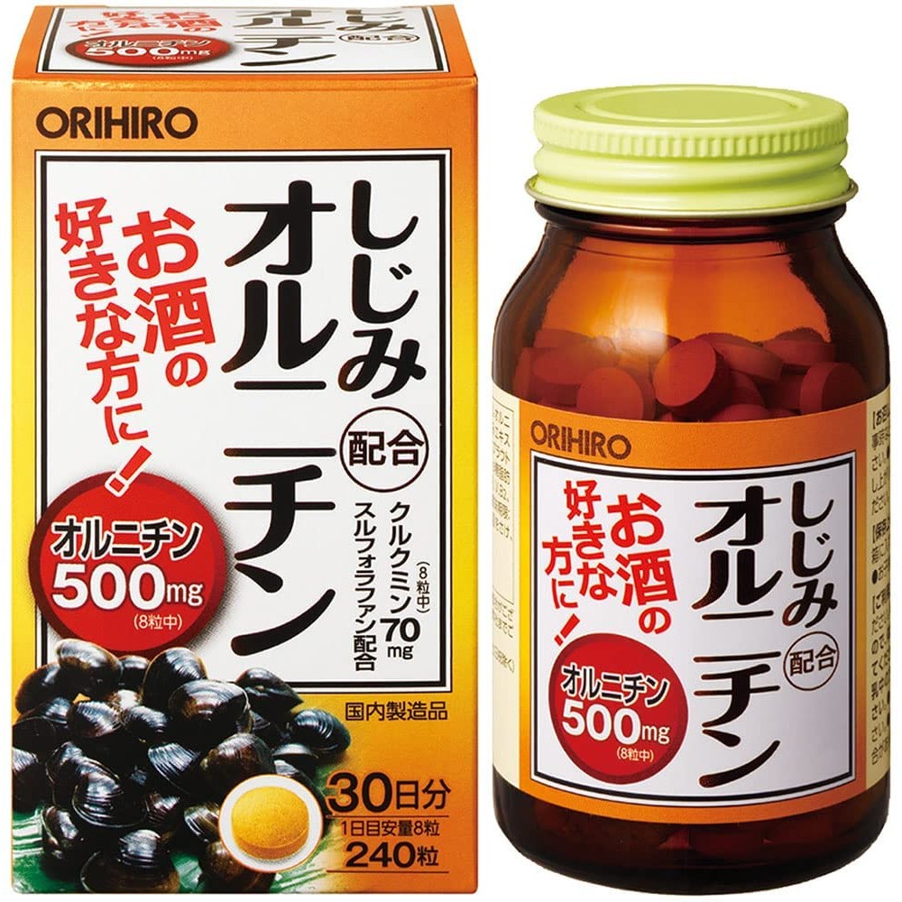 Комплекс с орнитином для поддержания здоровья печени Orihiro Shijimi Combination Ornithine на 30 дней