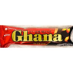 LOTTE «GHANA CHOCO BAR (PEANUT)» ШОКОЛАДНЫЙ БАТОЧИК, ГХАНА, С ОРЕХОМ