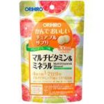 Orihiro Жевательные  мультивитамины + минералы со вкусом грейпфрута