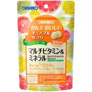 Orihiro Жевательные  мультивитамины + минералы со вкусом грейпфрута
