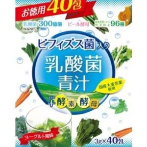 YUWA Напиток Аодзиру с бифидобактериями и ферментами Yuwa Aojiru With Bifidobacteria + Enzyme со вкусом йогурта 40 саше