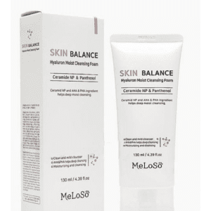 Meloso Увлажняющая гиалуроновая пенка для лица с керамидами и пантенолом Skin Balance Hyaluron Moist Cleansing Foam, 130 мл