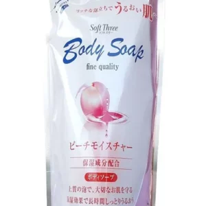 Mitsuei Soft Three Интенсивно увлажняющий гель для душа с экстрактом персика (мягкая экономичная упаковка), 400мл