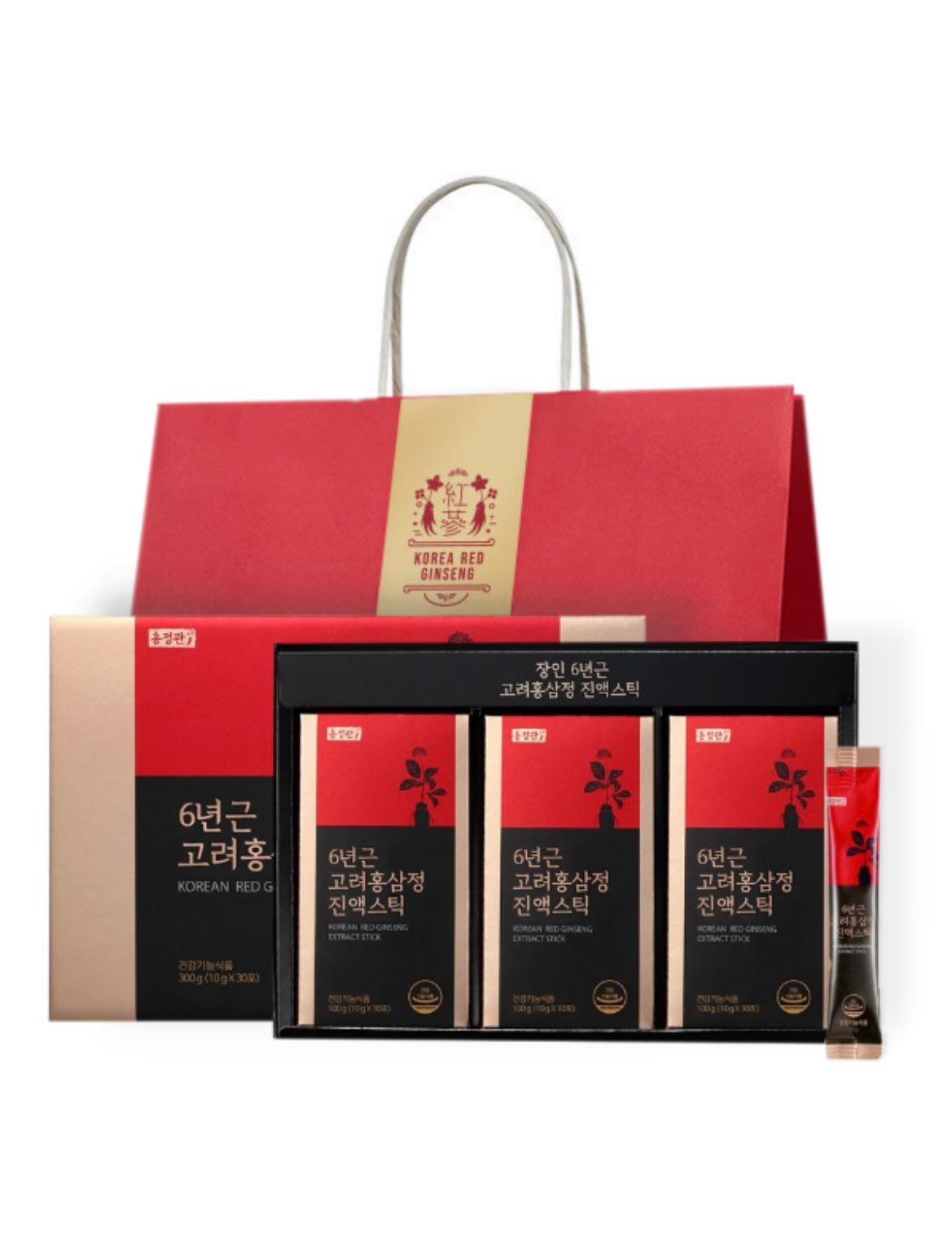 Korean Red Ginseng Extract Stick Концентрат красного 6-летнего женьшеня в стиках (30 стиков по 10 г).