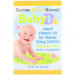 California GOLD Nutrition Baby D3  Витамин D  в жидкой форме 400 me 10 мл