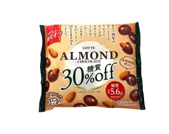 Lotte Almond Chocolate Миндаль в шоколаде с низким содержанием сахара