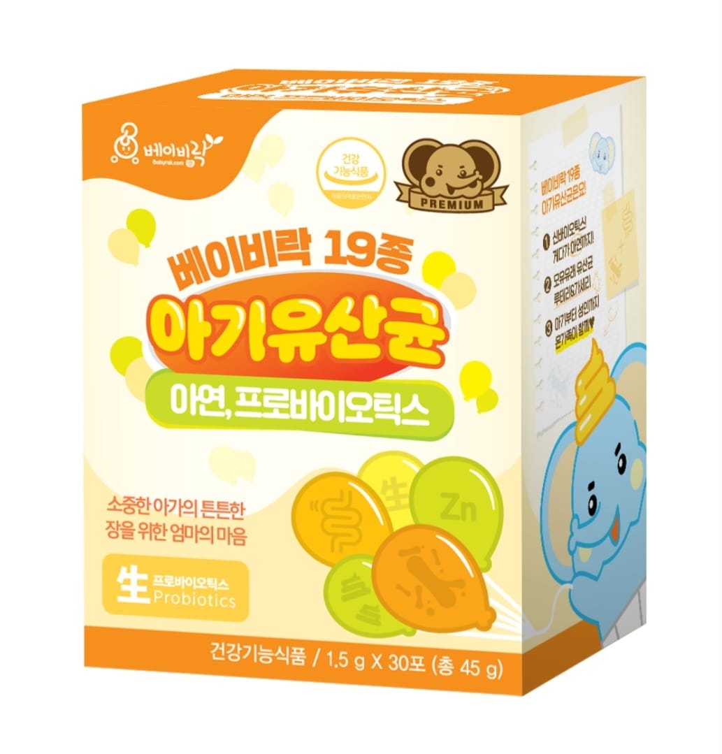 Babyrak Симбиотики + цинк  в стиках с молочным вкусом (1.5 × 30 шт)