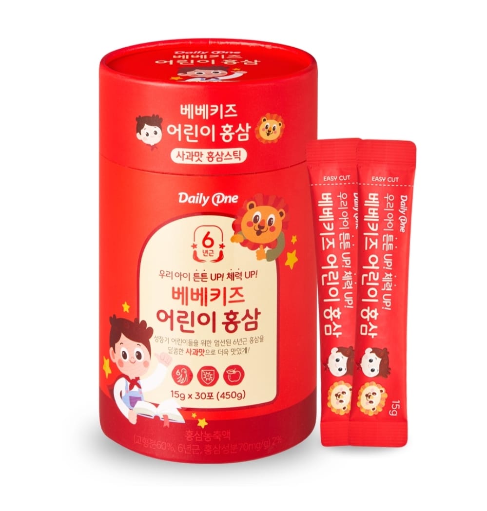 Daily One Bebekids Kids Красный Женьшень для детей (30 стиков по 15 гр.) со вкусом яблока
