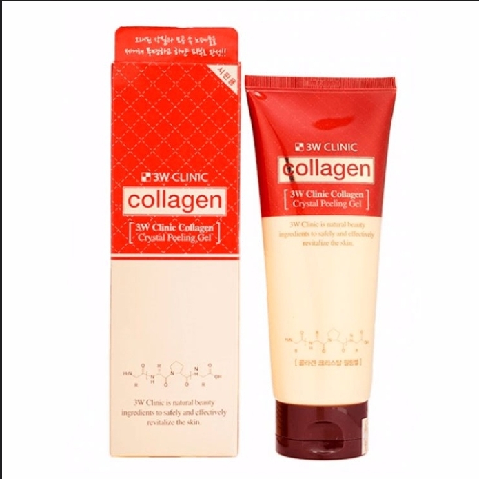 3W CLINIC COLLAGEN CRYSTAL PEELING GEL Пилинг-скатка с коллагеном (180мл)