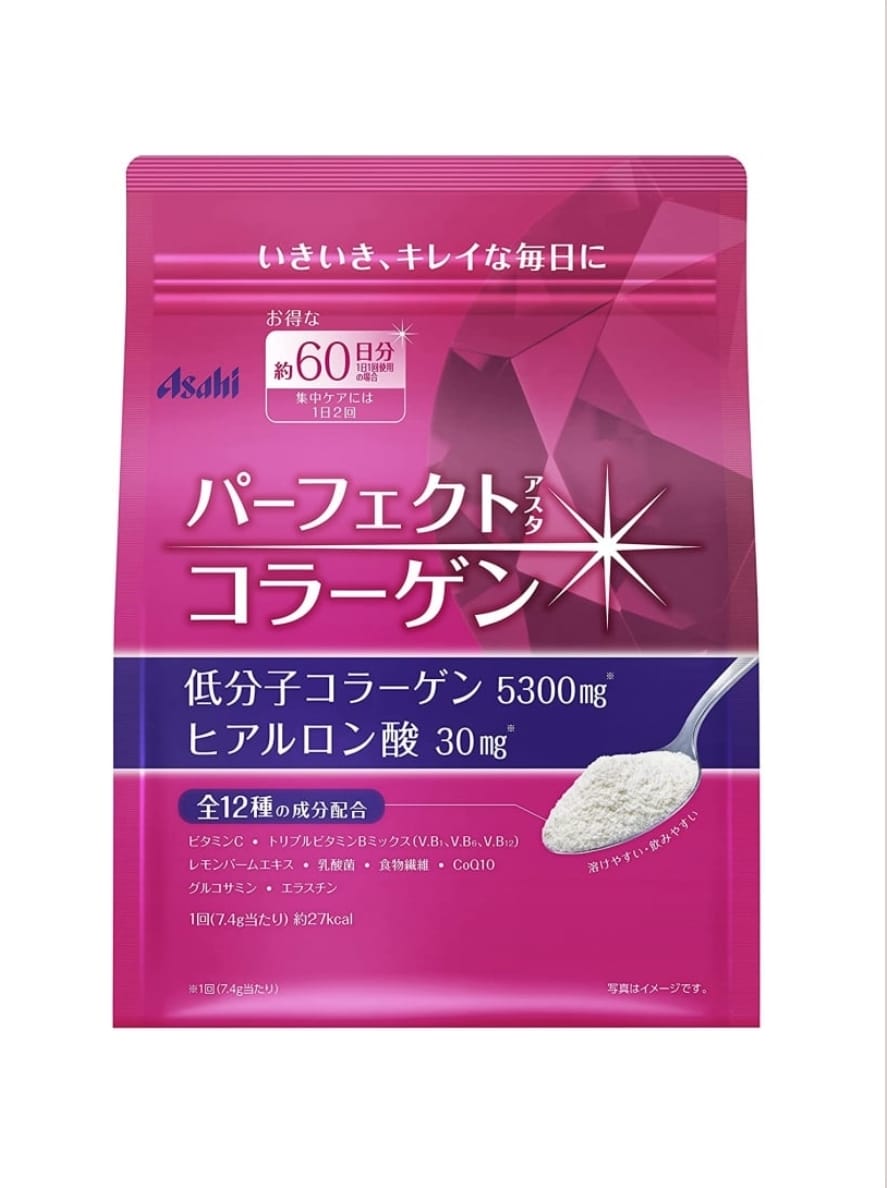 ASAHI PERFECT COLLAGEN Японский Коллаген с гиалуроновой кислотой и молочнокислыми бактериями  на 60 дней