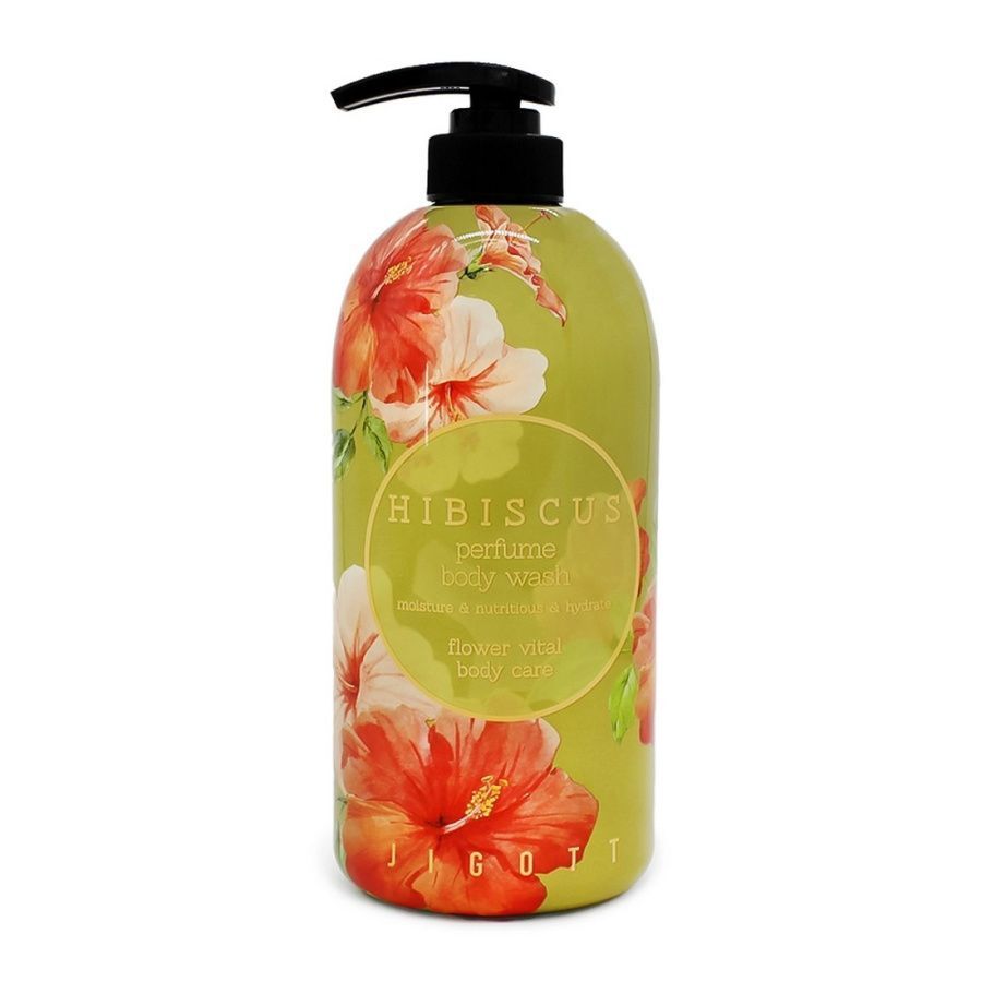 Jigott Hibiscus Perfume Body Wash Парфюмированный гель для душа с гибискусом (750 мл)