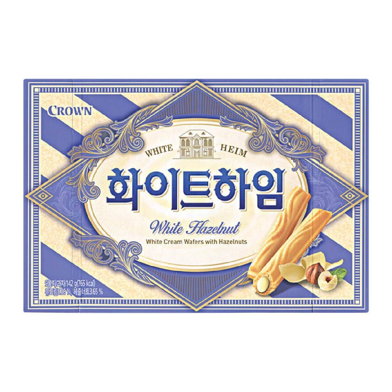 CROWN WHITE HEIM ВАФЛИ СО СЛИВОЧНЫМ КРЕМОМ И ФУНДУКОМ