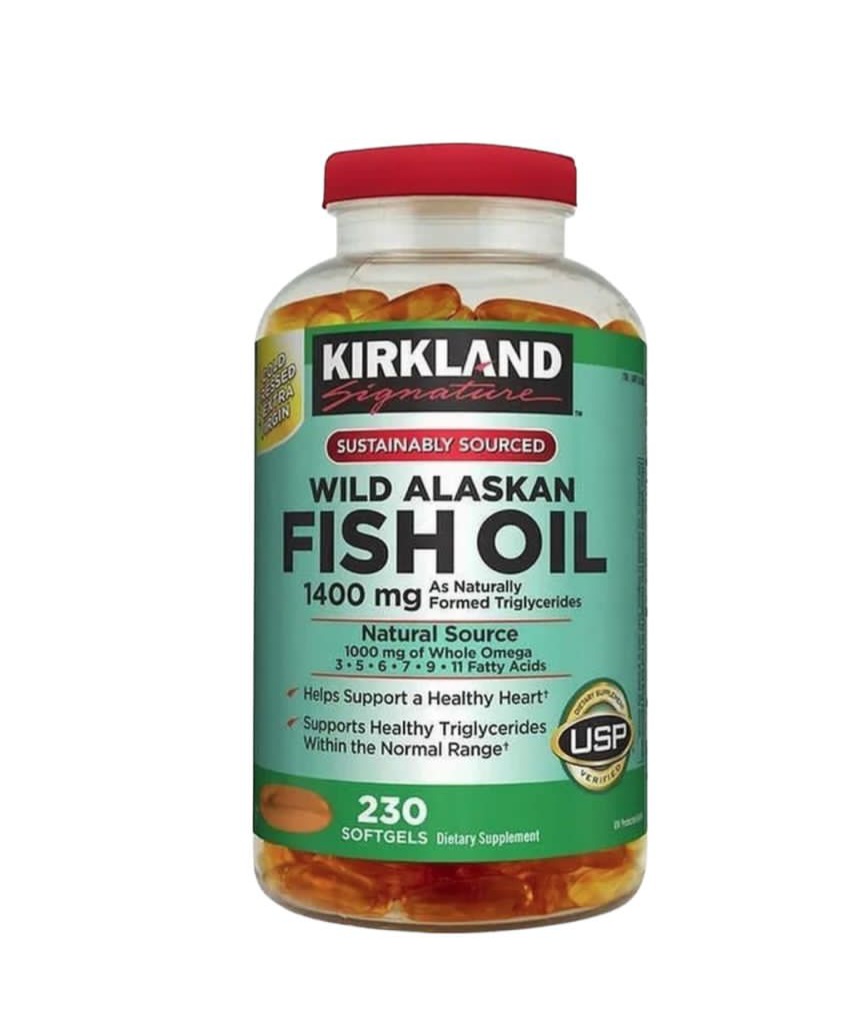 Kirkland Wild Alaskan Fish Oil Дикий рыбий жир 1400 мг (230 капсул)
