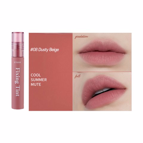 ETUDE HOUSE FIXING TINT — #08 DUSTY BEIGE (4gr) Тинт для губ #08 Пыльно-бежевый (4гр)