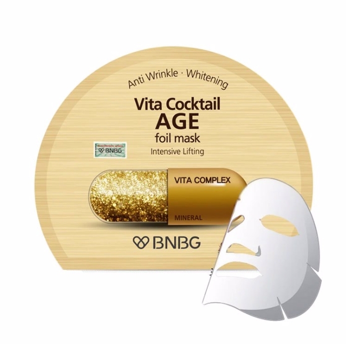 BANOBAGI BNBG VITA COCKTAIL AGE FOIL MASK Лифтинг-маска фольгированная с витаминами (30мл*10шт)