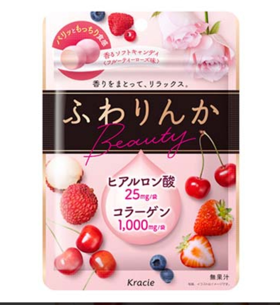 Съедобные духи, жевательные конфеты Kracie Fuwarinka Beauty Fruity Rose Soft Candy