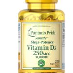 Puritans Pride Комплекс Витамин D 10000 iu (200 капсул)
