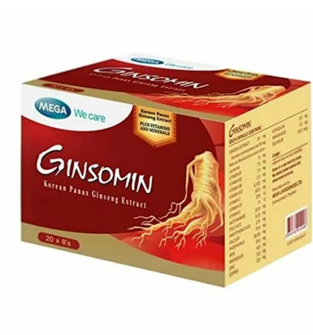 Ginsomin Korean Panax Ginseng Extract Plus Multivitamin 160 капсул