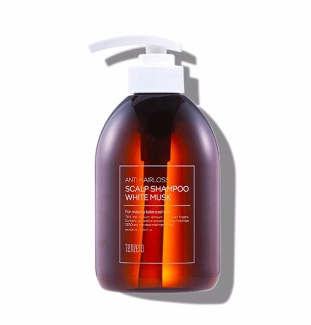 TENZERO ANTI HAIRLOSS SCALP SHAMPOO WHITE MUSK Шампунь против выпадения волос с белым мускусом (500мл)