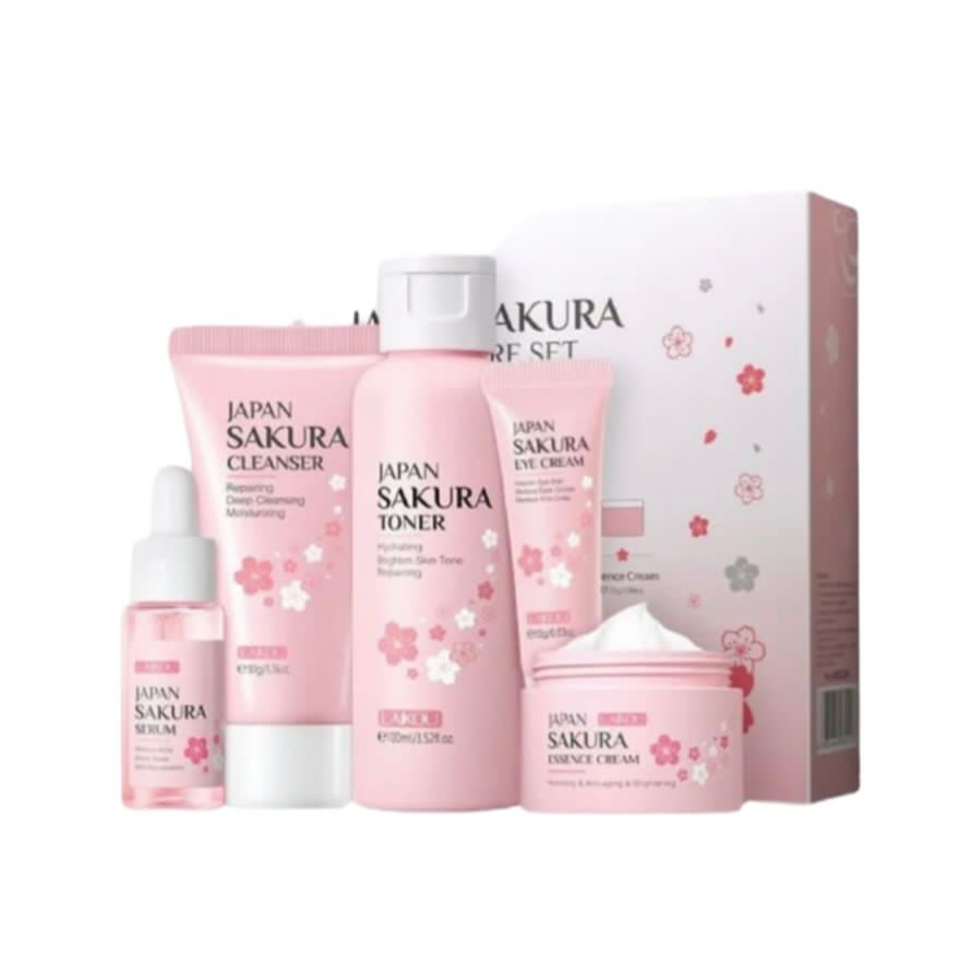 Laikou Japan Sakura Skincare 5Pcs Set Набор для ухода за кожей SAKURA