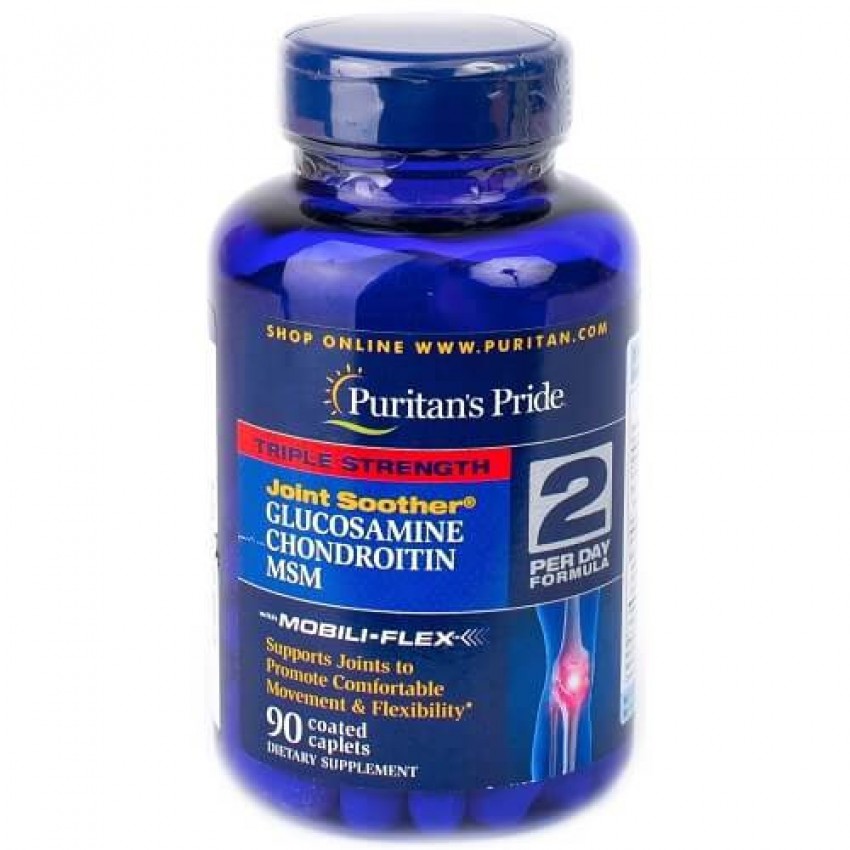 Puritans Pride Glucosamine Chondroitin MSM Triple Strength Глюкозамин + Хондроитин +  МСМ + Коллаген + Босвеллия