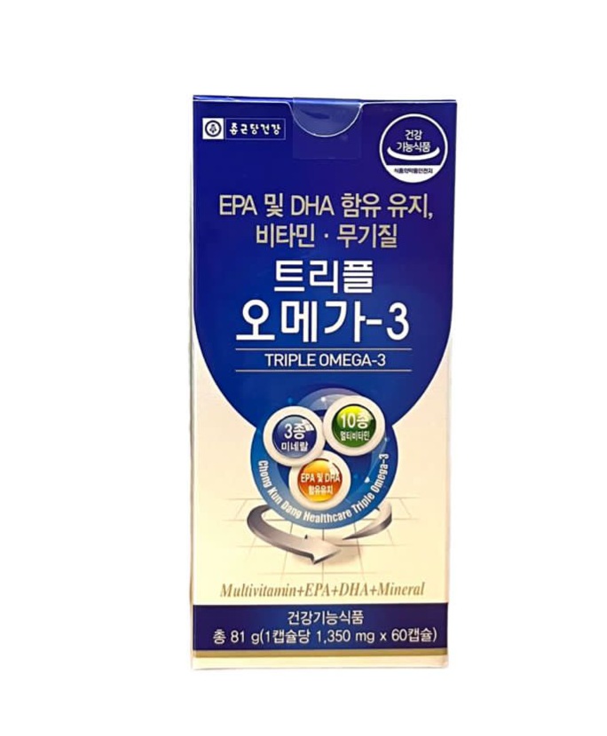 Комплекс Triple Omega-3 с мультивитаминами и минералами, содержит ЭПК и ДГК на 60 дней