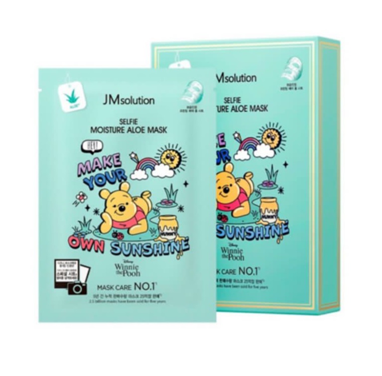 Jm Solution Disney Collection Selfie Moisture Aloe Mask (Winnie The Pooh) Тканевая маска с экстрактом алоэ