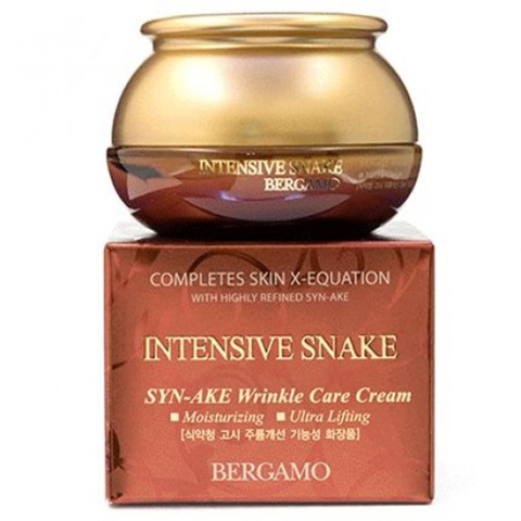 BERGAMO INTENSIVE SNAKE SYN-AKE WRINKLE CARE CREAM Интенсивный антивозрастной крем для лица (50мл)
