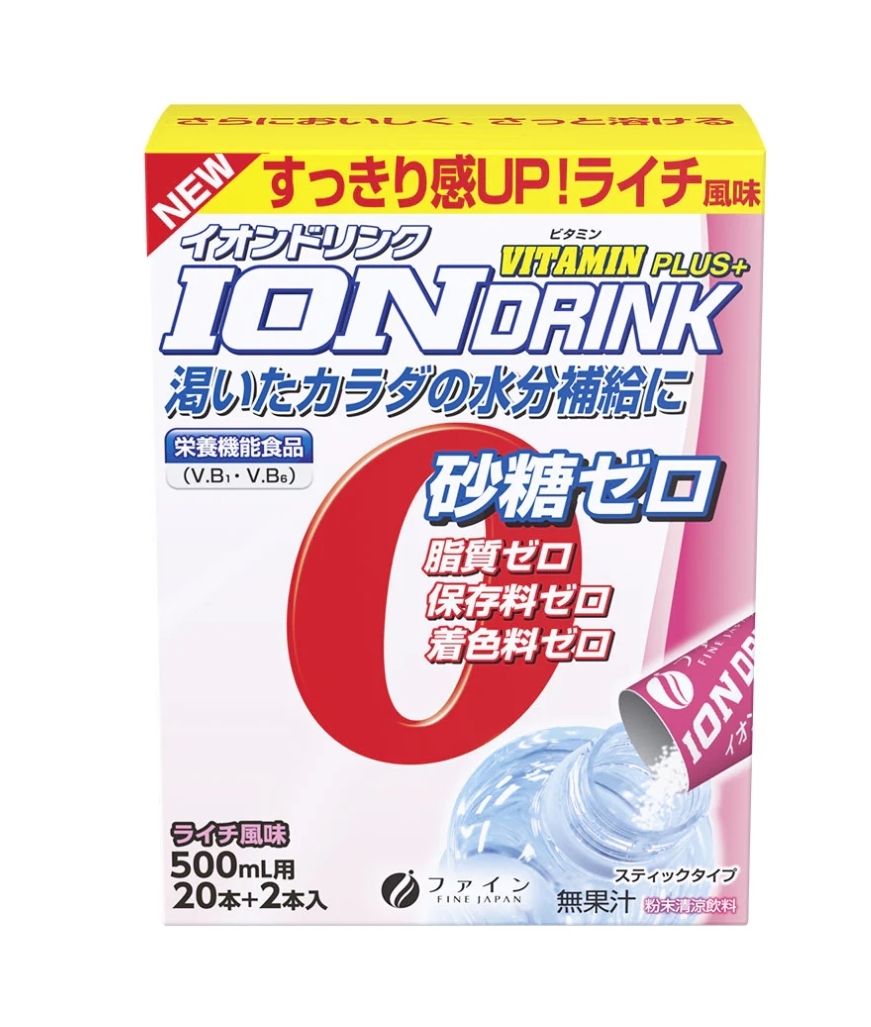 Fine Japan Ion Drink Ионный напиток для занятий спортом вкус личи (22 саше)