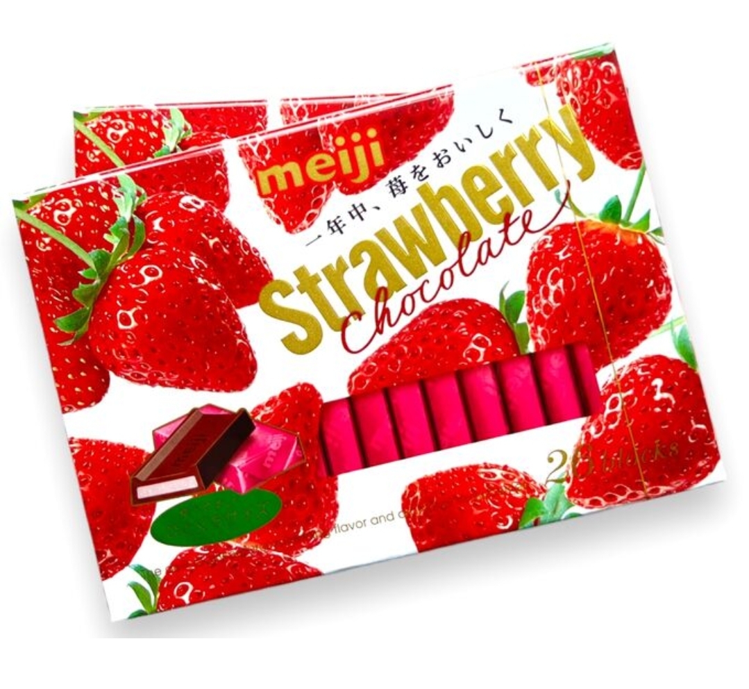 Шоколад Meiji 26 blocks Strawberry со вкусом клубники