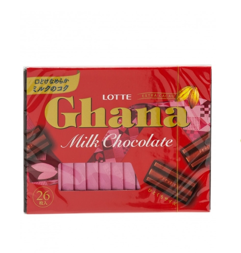 Lotte Шоколад Ghana Excellent молочный 26 шт.