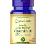 Puritan’s Pride Vitamin D3 Витамин D3 250 мкг 10000 МЕ (100  капсул)