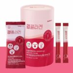 Kyungnam Pharmaceutical Низкомолекулярный рыбный коллаген с витамином С в стиках порошок со вкусом лимона (60 стиков)