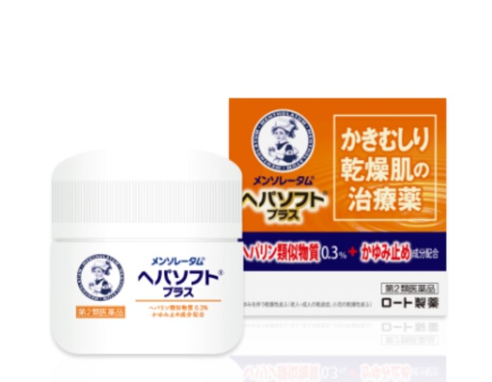 Rohto Mentholatum Hepasoft Plus Dry Skin Relief Cream Лечебный крем от расчесывания сухой, зудящей кожи для всей семьи