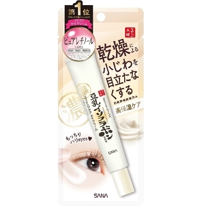 Sana Nameraka Honpo Wrinkle Eye Cream Разглаживающий крем для кожи вокруг глаз с соевым молоком и ретинолом