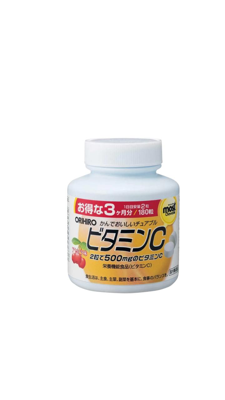 ORIHIRO Chewable Vitamin C Жевательные таблетки с витамином С
