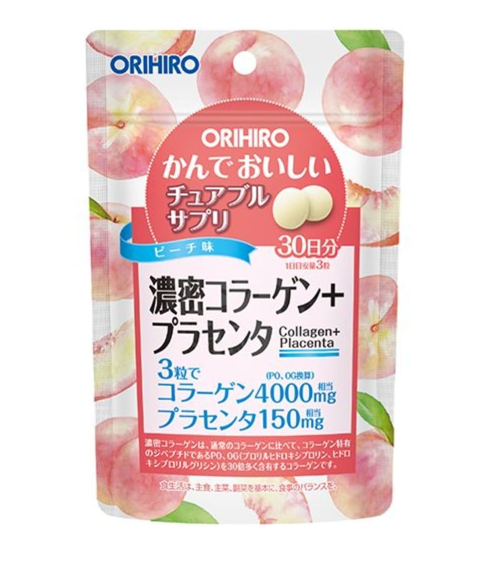 ORIHIRO CHEWABLE COLLAGEN + PLACENTA Коллаген + Плацента на 30 дней