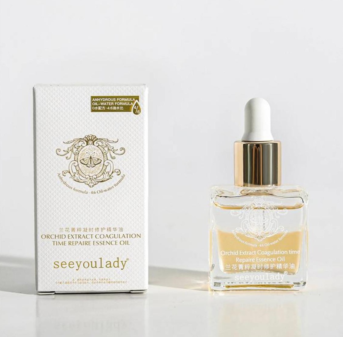 Seeyoulady Orchid Extract Coagulation Time Repaire Essence Oil Эффектное питательное и восстанавливающее масло-эссенция экстракт орхидеи «Жемчужная бабочка» 7 мл.